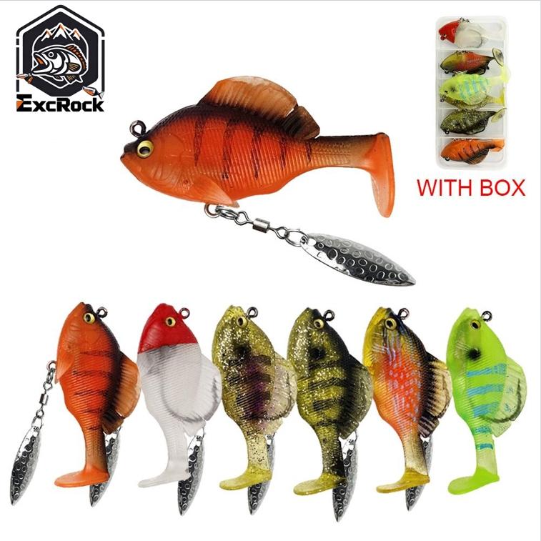 Fishing Hook Weedless - 6개입 소프트 낚시 미끼, 사전 조립된